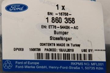 КРЕПЛЕНИЕ БАМПЕРА КАПОТА TRANSIT/TOURNEO COURIER 14-