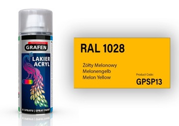 AKRYLOWY LAKIER W SPRAYU żółty melonowy RAL 1028