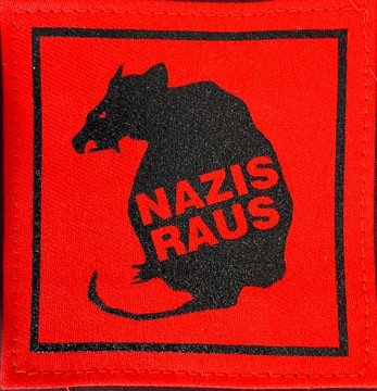 NAZIS RAUS (98) naszywka punk Antifa antifascist czerwona