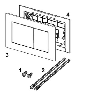 TECEnow PLATE, GLOSS CHROME, КНОПКА ДЛЯ Унитаза, TECEbase FRAME 9240401