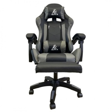 Поворотное игровое кресло с подставкой для ног массажер EC GAMING KO24SZ