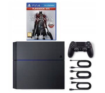 PLAYSTATION 4 - 1000GB - 1TB - KONSOLA + PAD + OKABLOWANIE + GRA BLOODBORNE