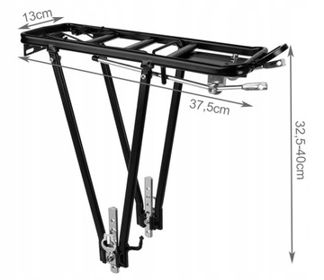УНИВЕРСАЛЬНАЯ АЛЮМИНЕВАЯ ВЕЛОСИПЕДНАЯ СТОЙКА. ДО 35 кг ЗАДНИЙ