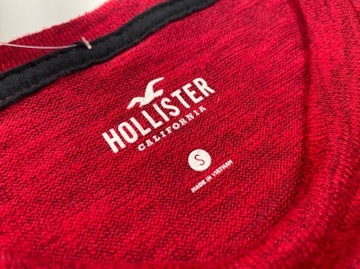 Bluzka męska long sleeve czerwony melanż HOLLISTER r. S