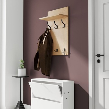 Panel z półką do wieszaka własna aranżacja 100x40