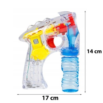 ПИСТОЛЕТ ДЛЯ МЫЛЬНЫХ ПУЗЫРЕЙ, С ПОДСВЕТКОЙ, АВТОМАТИЧЕСКИЙ