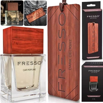 FRESSO PERFUMY SAMOCHODOWE DARK DELIGHT 50 ML ZAPACH DO AUTA + ZAWIESZKA