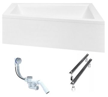 Wanna prawa BESCO INTIMA 160x90 + OBUDOWA + SYFON