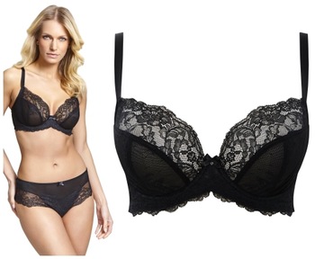 75J Panache Ana black biustonosz plunge soft