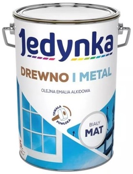 JEDYNKA FARBA DO DREWNA I METALU BIAŁA MAT 5L