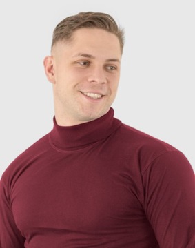 Элегантная мужская водолазка WXM 6XL, бордовая