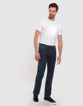 Spodnie Jeansowe Męskie Jeansy Texsasy Dżinsy Proste Granatowe M3140 W33L32