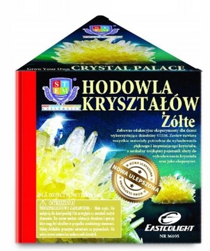 HODOWLA KRYSZTAŁÓW ŻÓŁTE ZESTAW DOŚWIADCZALNY