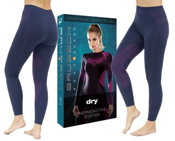 BRUBECK DRY TURYSTYCZNE LEGGINSY TERMOAKTYWNE -M