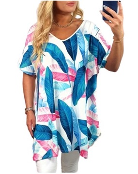 СВОБОДНАЯ ЖЕНСКАЯ ТУНИКА БЛУЗКА ПЛЮС РАЗМЕР V вырез горловины XL/XXL разные модели микс 700