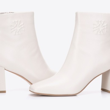 WITTCHEN женские кремовые кожаные ботильоны