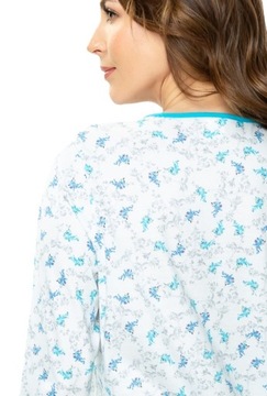 Bawełniana piżama damska Anna : Kolor - biały druk