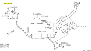 ZAŚLEPKA SPRYSKIWACZA PRAWA SUBARU OUTBACK ORY 17-