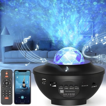 ЗВЕЗДНЫЙ ПРОЕКТОР НЕБО ПРОЕКТОР СВЕТОДИОДНАЯ НОЧНАЯ ЛАМПА BLUETOOTH ДИНАМИК + ПУЛЬТ ДИСТАНЦИОННОГО УПРАВЛЕНИЯ