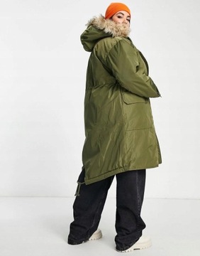 PARKA KAPTUR FUTERKO RIN NH2__56 RIVER ISLAND KHAKI KURTKA