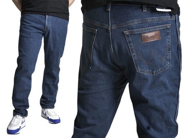WRANGLER Spodnie Texas SLIM 822 jeans W34 L32 granatowy