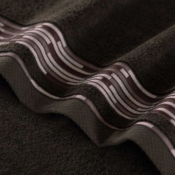 Полотенце из египетского хлопка 50х90 Zwoltex с каймой GRAFIK DARK BROWN