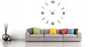 СОВРЕМЕННЫЕ 3D НАСТЕННЫЕ ЧАСЫ БОЛЬШОГО РАЗМЕРА 70-130 СМ С ЗЕРКАЛОМ Сделай сам