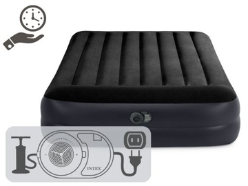 Двуспальная кровать с надувным матрасом и насосом Intex 230 В, МОДЕЛЬ 2024 г.