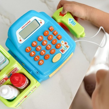 КАССОВЫЙ АППАРАТ СУПЕРМАРКЕТ МАГАЗИН СКАНЕР КАЛЬКУЛЯТОР СТОЛ WOOPIE АКСЕССУАРЫ