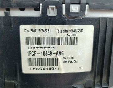 BUDÍKY PŘÍSTROJOVÁ DESKA FIAT STILO 1.4 16V 1FCF-10849-AAG 51746761