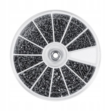 НАБОР ВИНТОВ И ГАЙОК, 600 ШТ. M1/1,2/1,4/1,6