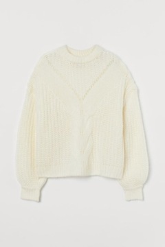 H&M 34/XS sweter w warkoczowym splot