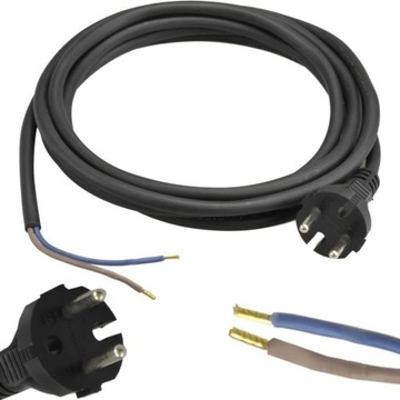 Przewód Kabel Gumowy OW H055R-F z Wtyczką SPZ do Elektronarzędzi 2x1mm 3m