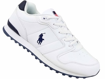 RALPH LAUREN POLO RFS11401 CLASSIC JOGGER BUTY DAMSKIE BIAŁE SKÓRZANE