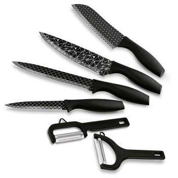 ZESTAW NOŻY kuchennych NÓŻ SZEFA KUCHNI santoku noże uniwersalne OBIERACZKI