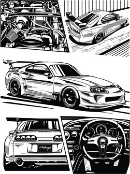 Naprasowanka Auto Toyota Supra Termo Naklejka