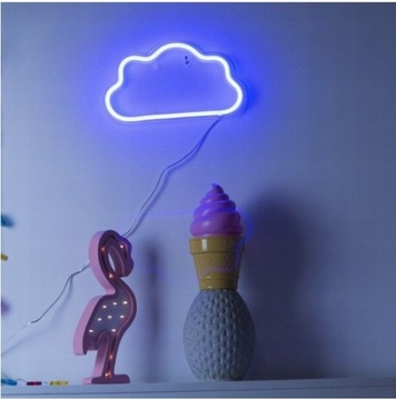 СВЕТОДИОДНАЯ НЕОНОВАЯ ЛАМПА 3D ОБЛАКО СИНИЙ ПОДАРОК