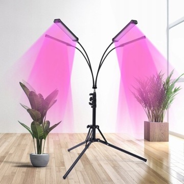 LAMPA STOJąCA DO UPRAWY ROśLIN 30W LED 4 HEADS