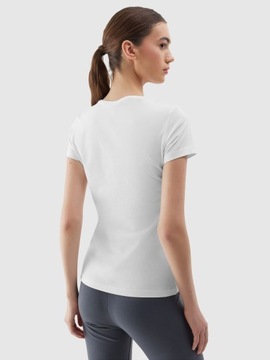 Koszulka Damska 4F T-shirt Bawełniany Slim Sportowy Limitowany SS24