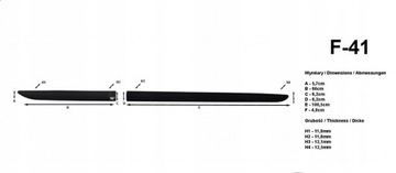 CARCHROM.PL LIŠTA BOČNÍ ČERNÉ KIA XCEED 2019-