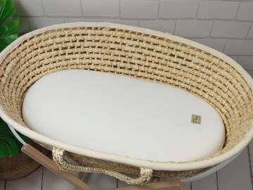 МУСЛИНОВАЯ ПРОСТЫНЯ ДЛЯ КОЛЯСКИ - БЕЛАЯ