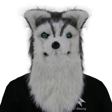 Maska Halloween Therian Mask Fox nowości Rave pusz