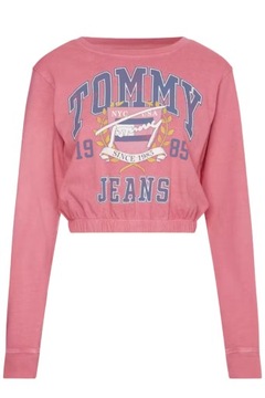 Bluza damska Tommy Jeans bawełniana sportowa dresowa krótka vintage r. S