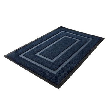 Mata na drzwi wejściowe, dywanik biurowy, do wewnątrz i na zewnątrz, wejście na patio, 60 cm x 90 cm, niebieski