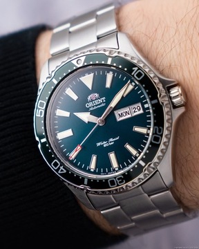 ORIENT KAMASU GREEN RA-AA0004E19B WR200 SZAFIR