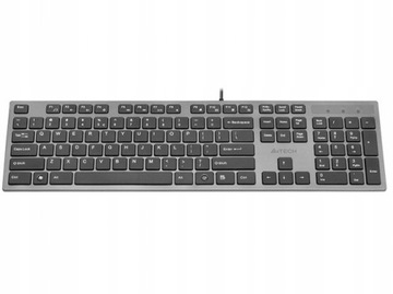 КЛАВИАТУРА A4TECH FLAT ISLAND, МЯГКИЕ НИЗКИЕ КНОПКИ + 2 USB-концентратора