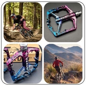 ПЛАТФОРМА АЛЮМИНИЕВЫЕ ВЕЛОСИПЕДНЫЕ ПЕДАЛИ 3 ПОДШИПНИКА МАШИНА/СВЕТ HAKURI