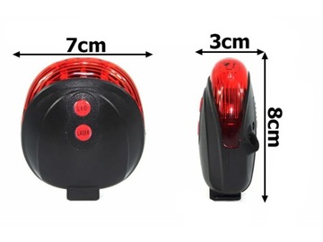 Oświetlenie rowerowe Lampka rowerowa tylna laser Lampka rowerowa