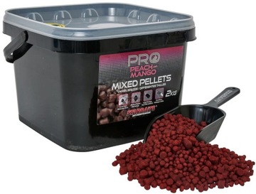 STARBAITS PELLET MIX MIXED PEACH-MANGO WIADRO 2KG