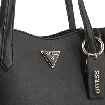 Duża Damska Torebka Guess Iwona Girlfriend Tote HWVG93 Black Czarna